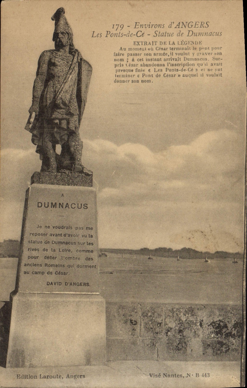 CPA Environs d'Angers Les Ponts de Ce Statue de Dumnacus