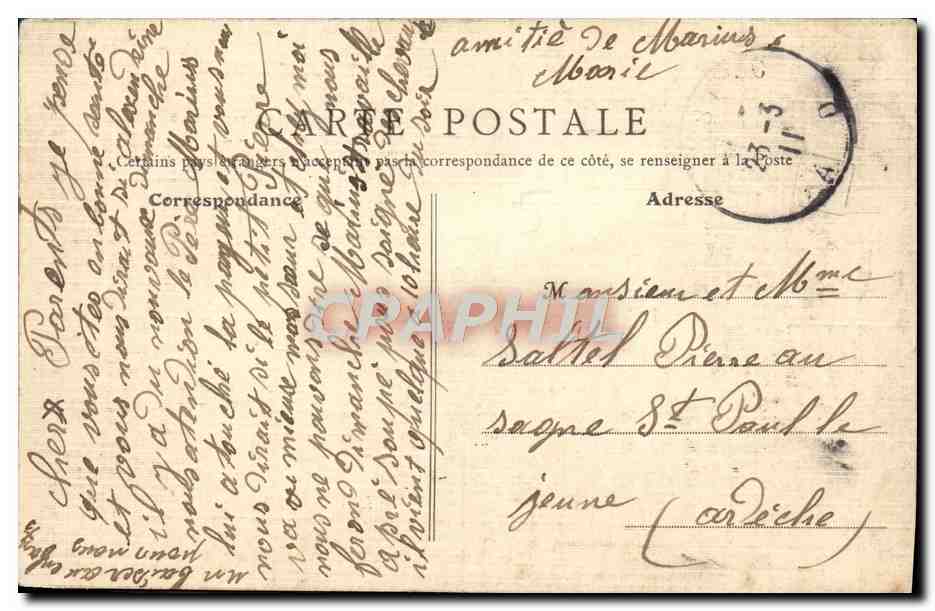 CPA Paris Bois de Boulogne Moulin du Champ de Courses — Rückseite