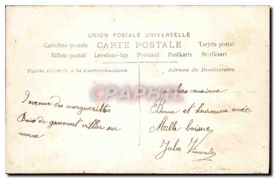 CPA Fantaisie Enfant Bonne Fete — Verso