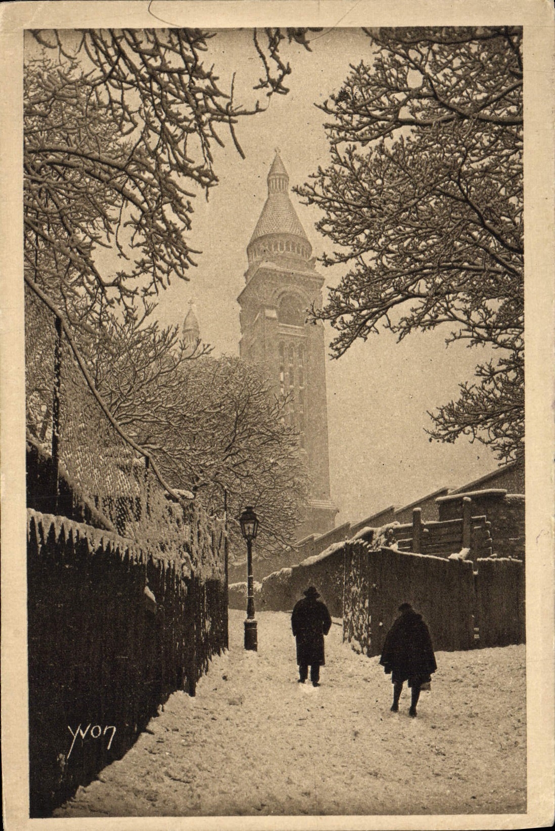 CPA Paris Montmartre Sous La Neige Rue de la Borne 