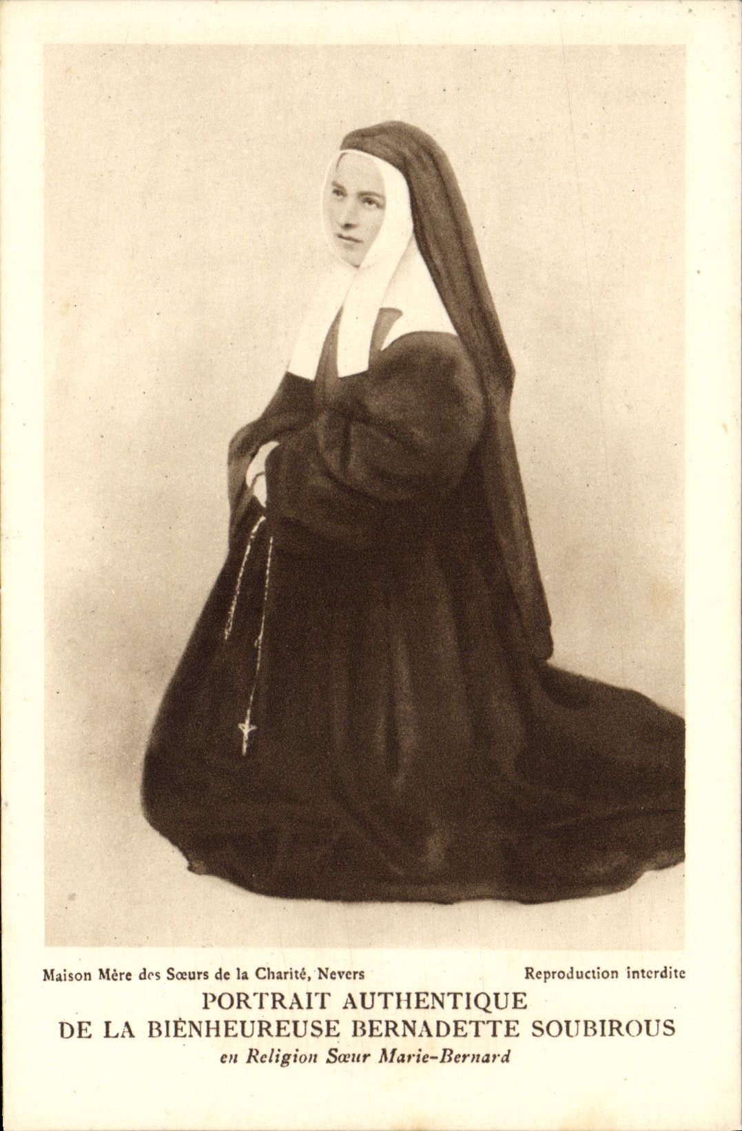 CPA Portrait Authentique Bienheureuse Bernadette Soubirous