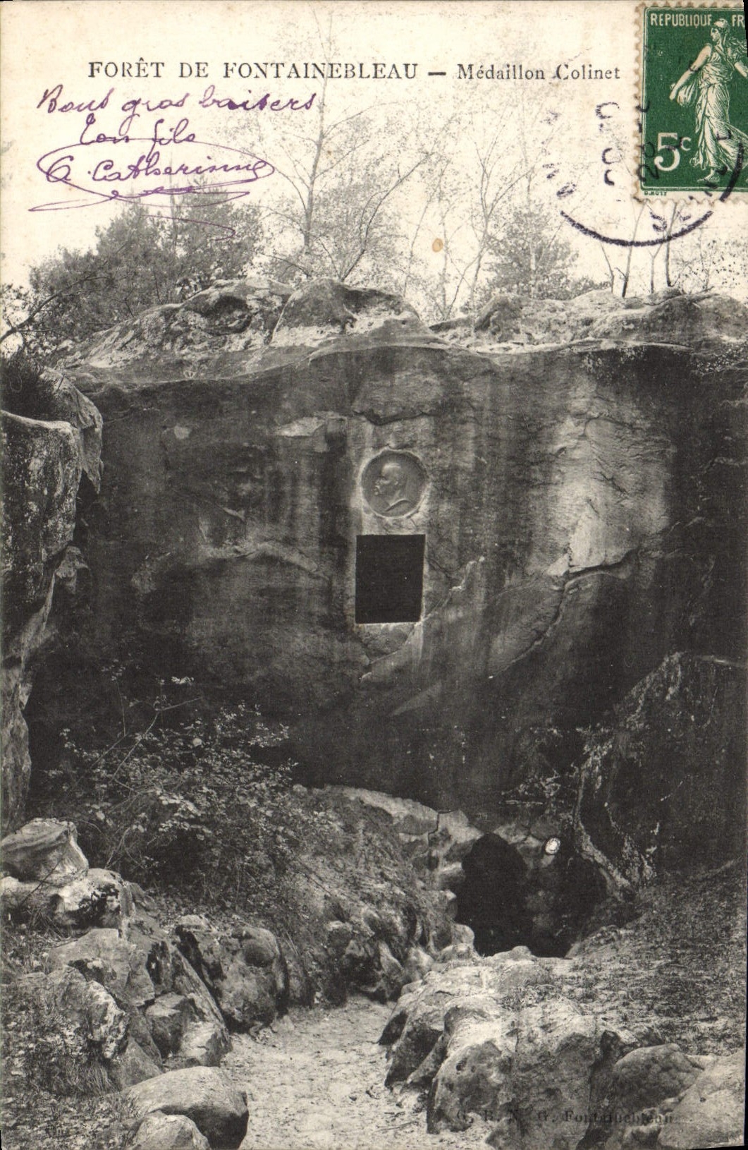Bosque de Fontainebleau — Medallón Colinet — Editor Medallón Colinet - Anverso