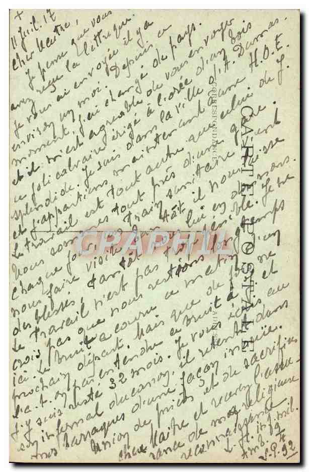 Villers-Cotterets - El Calvario — Risse, editor en Villers-Cotterets — Rep. int. n°11 — Reverso