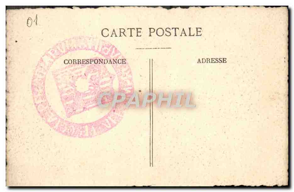 CPA Perouges La rue de la place et la maison du general Messimy — Rückseite