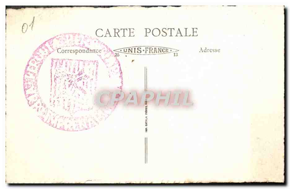 CPA Perouges Interieur de la tribune La tribune  — Rückseite