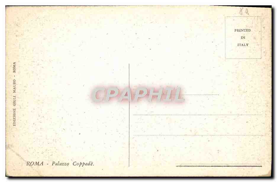 CPA Roma Palazzo Coppede — Rückseite