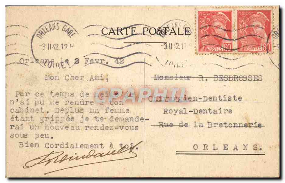 CPA Fantaisie Fleurs  — Verso