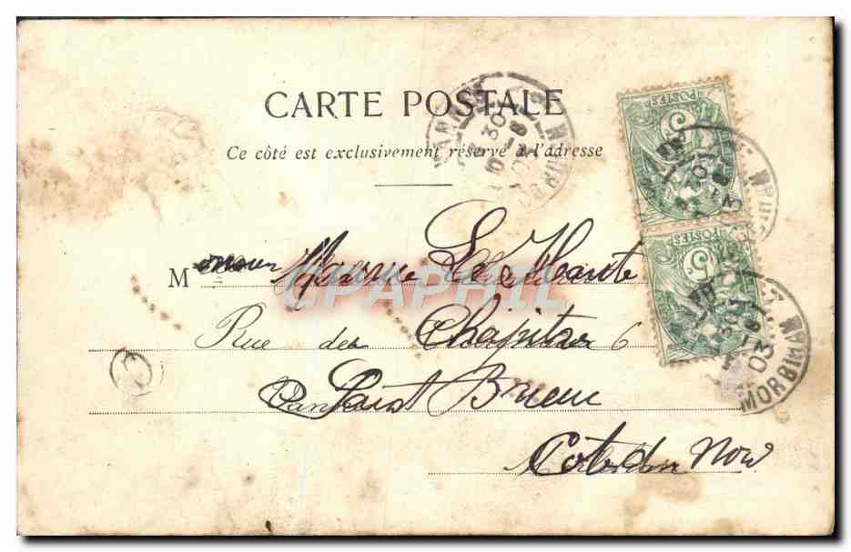 CPA Fantaisie Femmes Lapin Folklore — Verso