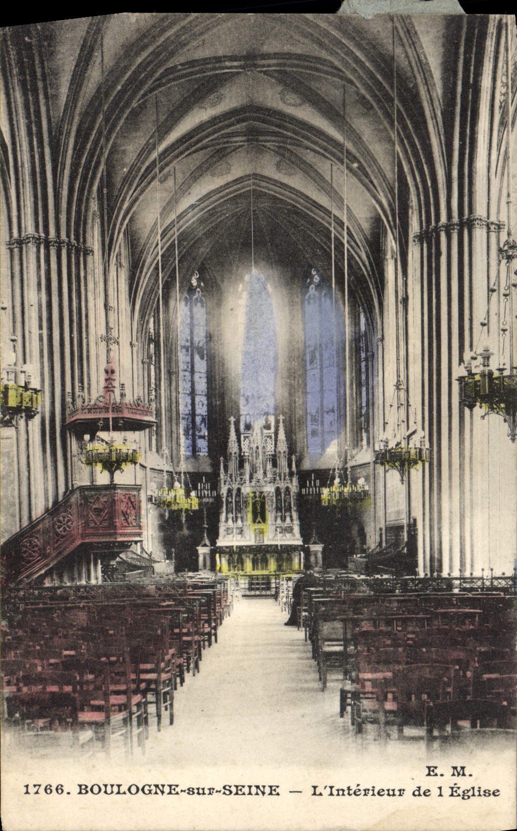 Boulogne-sur-Seine — L'interno della Chiesa — E.M. n°1766