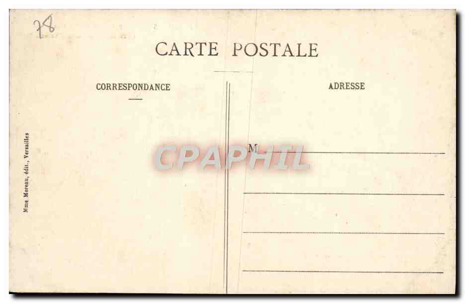 CPA Versailles Palais du Grand Trianon Chambre de la Reine d'Angleterre — Rückseite