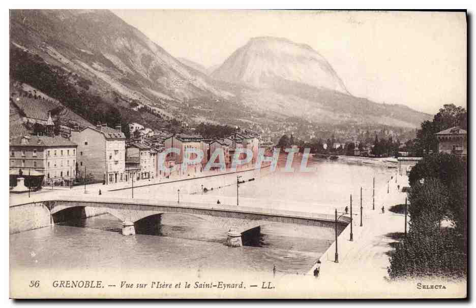 Grenoble — Vue sur l'Isère et le Saint-Eynard — Selecta