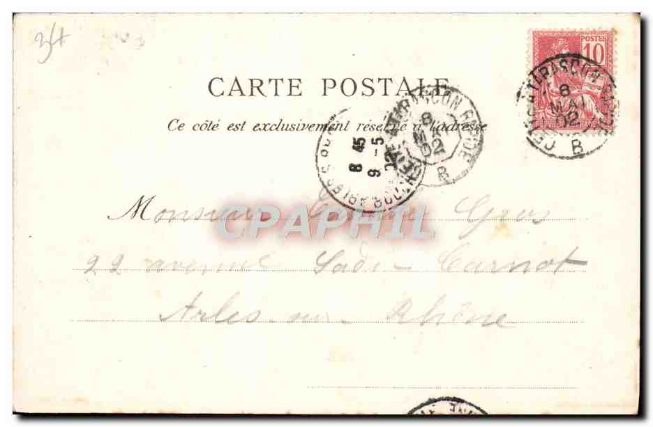 CPA Montpellier Place de la Comedie — Rückseite