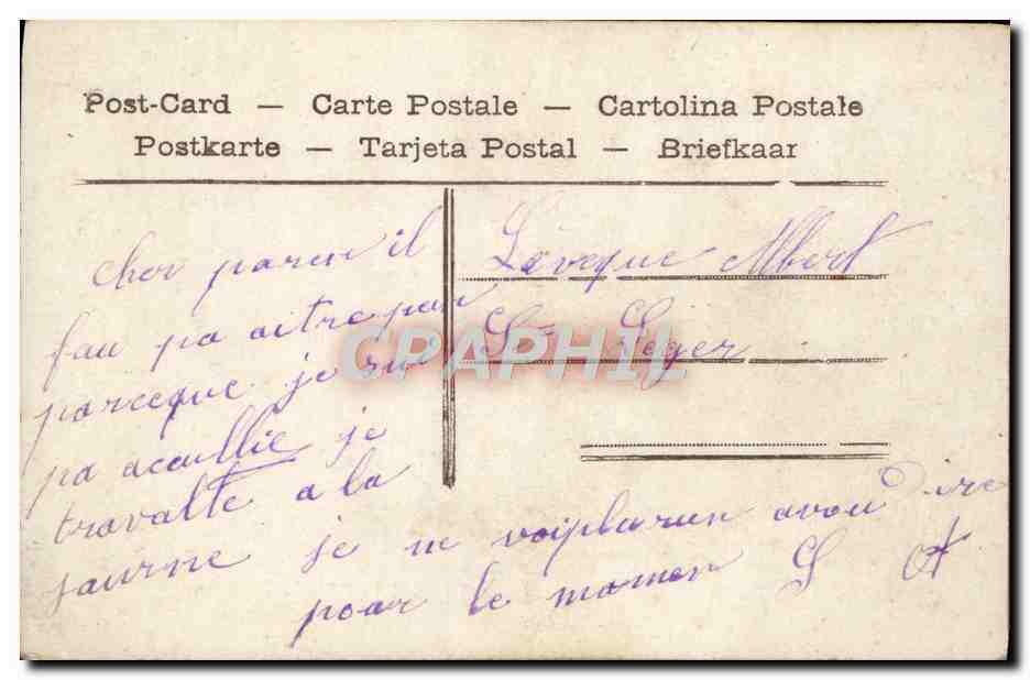 CPA Fantaisie Enfant Souvenir — Verso
