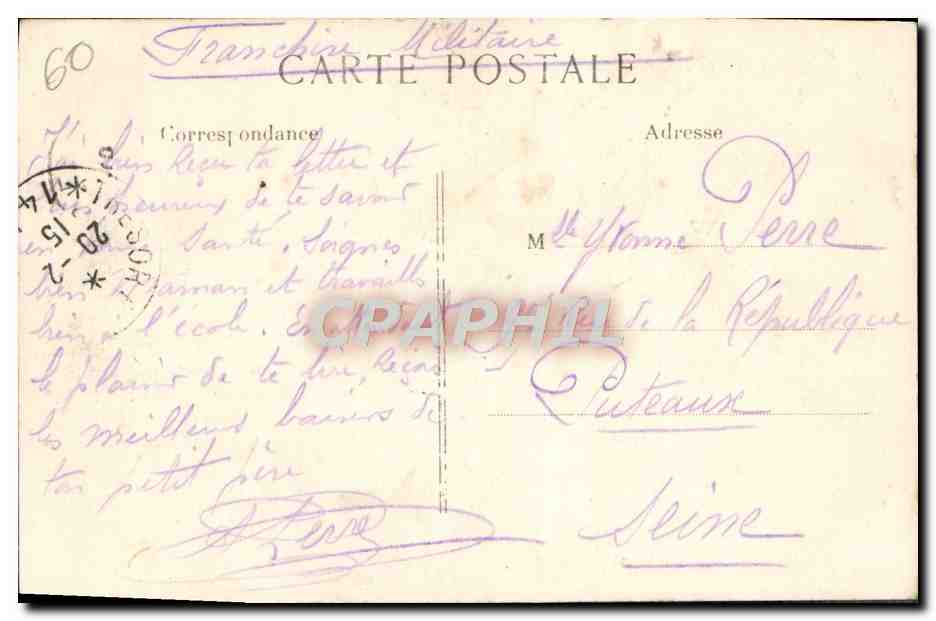 CPA Un Pont a Compiegne Militaria  — Rückseite