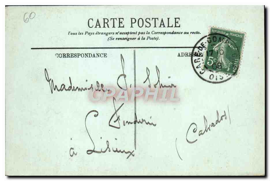 Compiègne — Ansicht vom Schlosshof — LL. n° 96 — Rückseite
