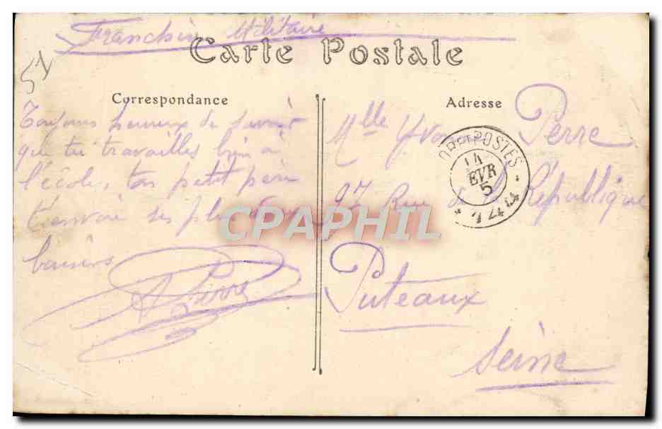 CPA Campagne de 1914 Bombardement de Reims Cimetiere du faubourg de Laon Militaria  — Verso