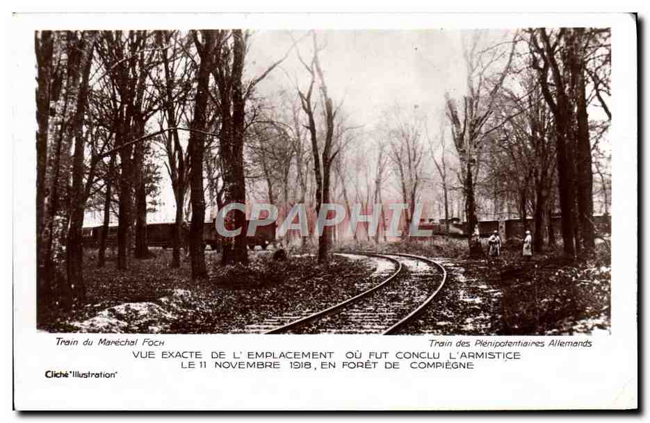 Forêt de Compiègne — Emplacement de la signature de l'armistice — Cliché du Maréchal Foch