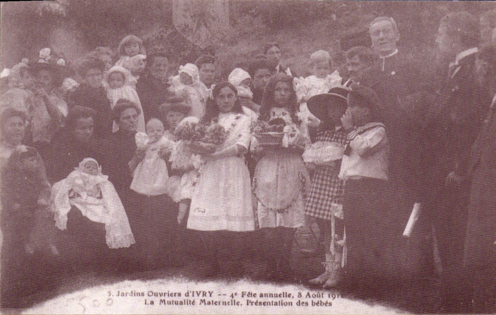 REPRO Jardins Ouvriers d'Ivry 4eme Fete annuelle 8 aout 1912 La mutualite maternelle Presentation des bebes