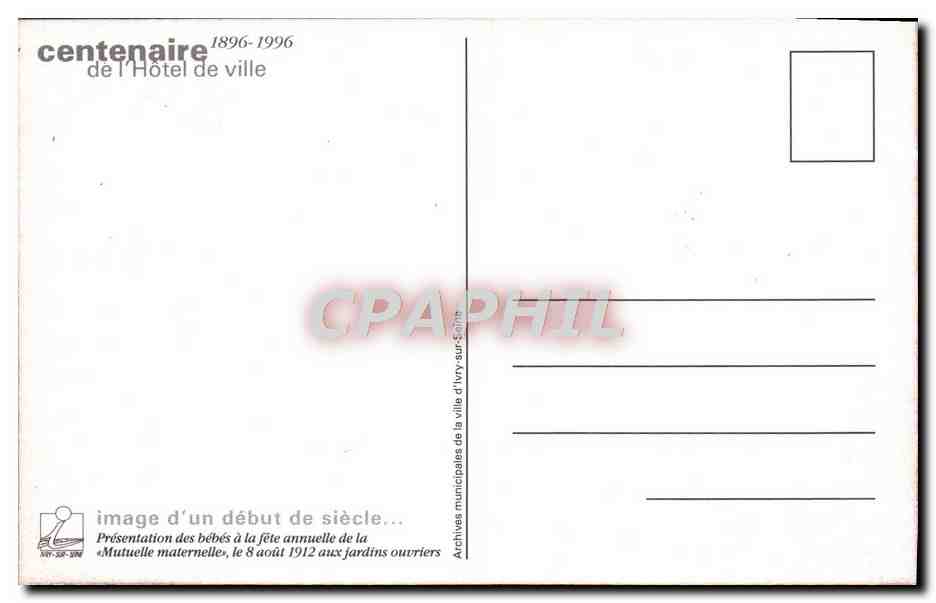 REPRO Jardins Ouvriers d'Ivry 4eme Fete annuelle 8 aout 1912 La mutualite maternelle Presentation des bebes — Back