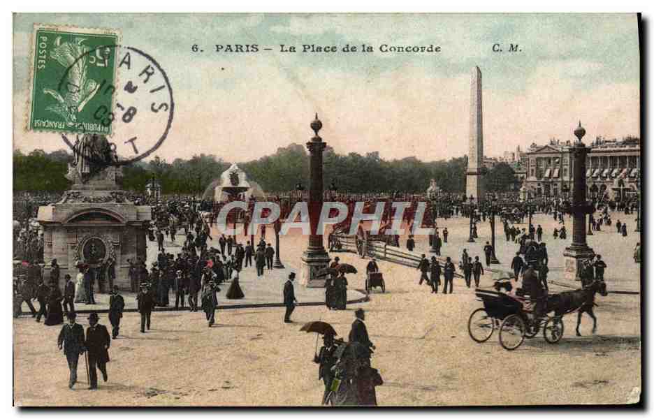 CPA Paris La Place de la Concorde