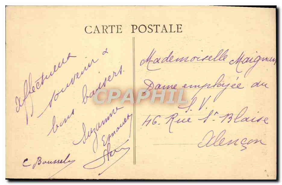 CPA Cabourg Le Carrefour de l'Avenue de Versailles et de l'Avenue des Sapins — Rückseite