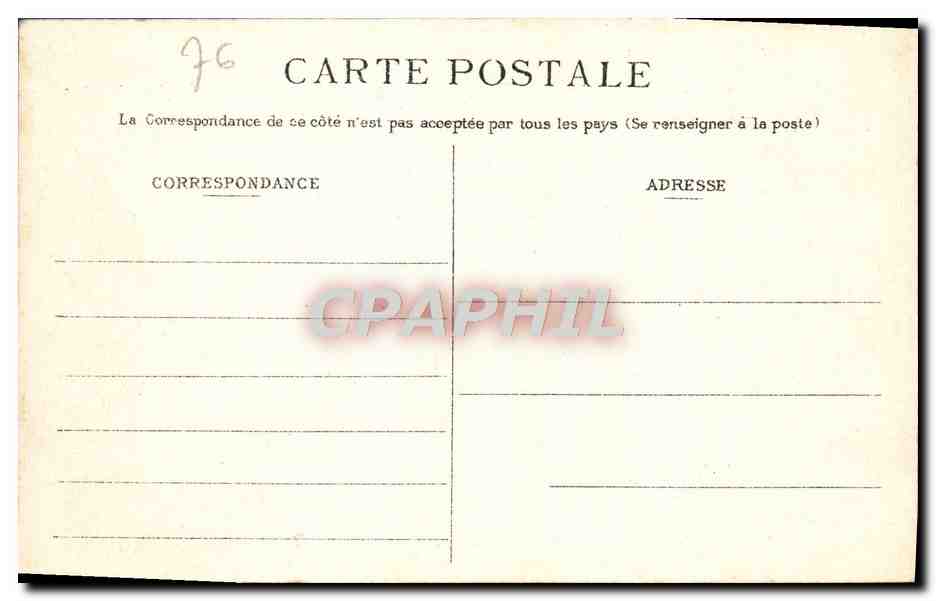 CPA Dieppe Le Cafe Des Tribunaux Cheval — Verso