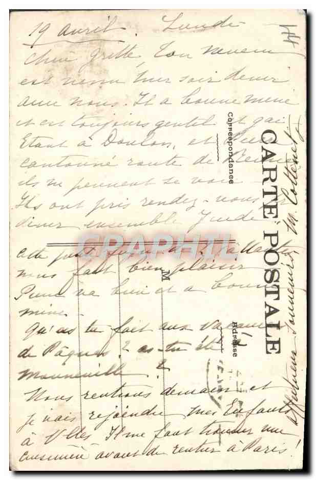 CPA Nantes Le Chateau Le Grand Logis — Verso