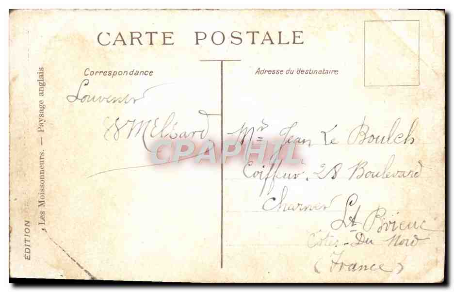CPA Fantaisie Paysans Fauchage  — Verso