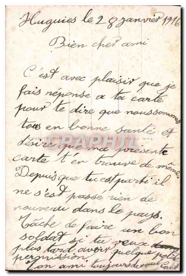 CPA Fantaisie Femme Militaria Drapeau — Verso