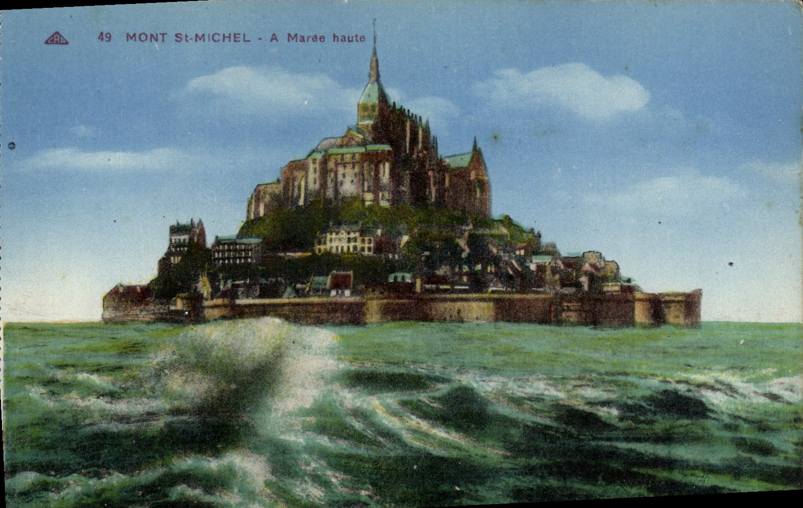 Mont Saint-Michel — À marée haute — Cie des Arts Photomécaniques, Paris