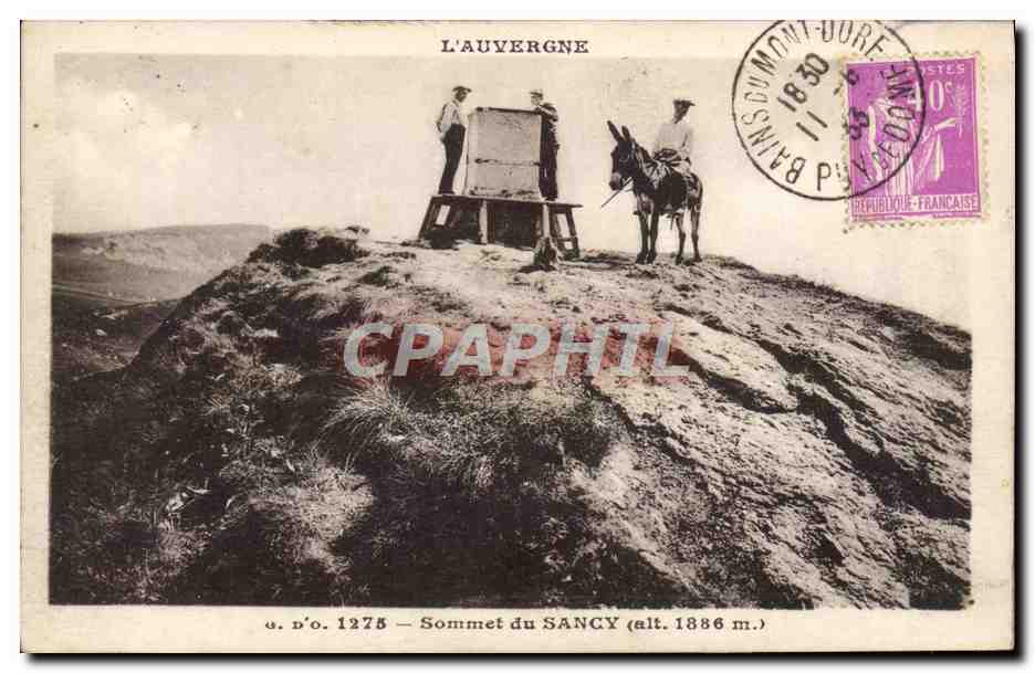 CPA L'Auvergne Sommet du Sancy Ane Mule 