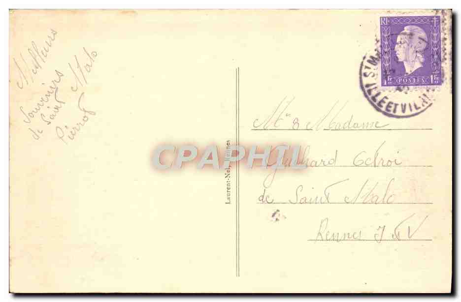 CPA Cote D'Emeraude Saint Malo Vue generale prise du Grand Be — Verso