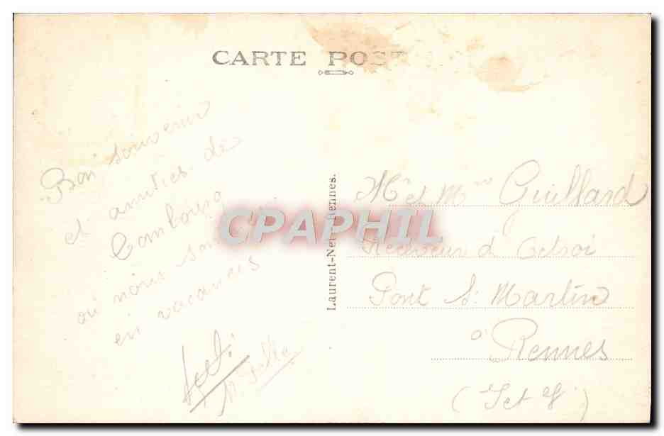 CPA Combourg Vue Generale du Chateau et de l'Etang — Rückseite