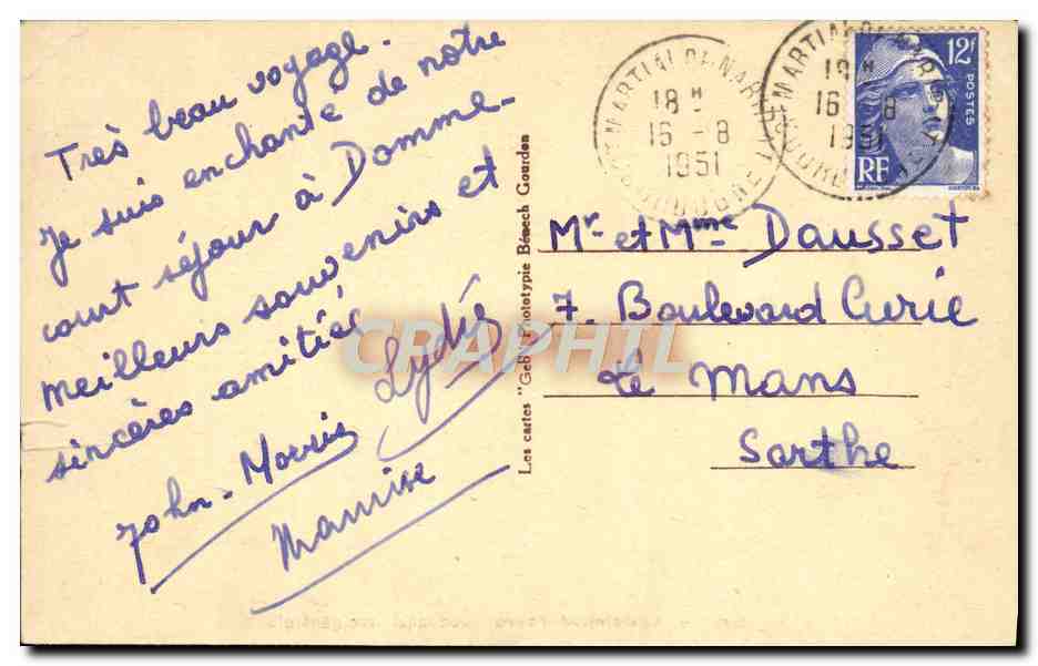 CPA Castelnaud Feyrac Vue Generale — Reverso