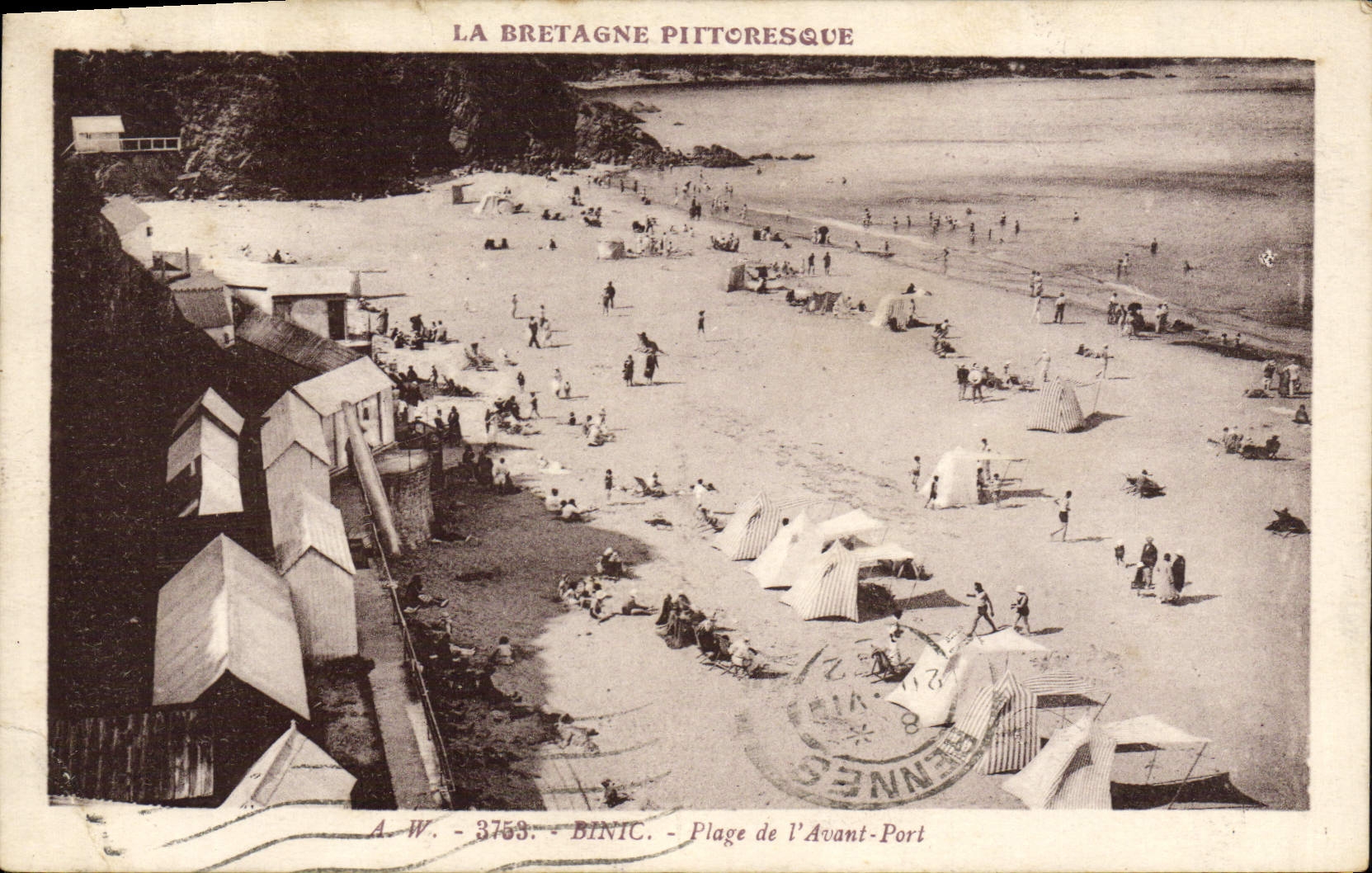 Plage de l'Avant-Port - Binic — La Bretagne Pittoresque — A.W. 3753