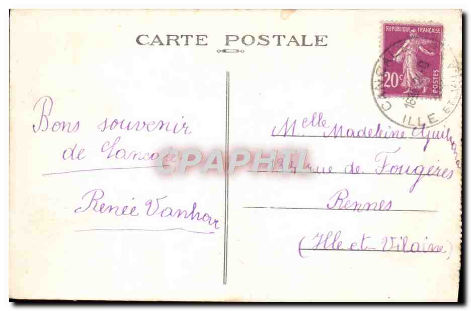 CPA Cote d'Emeraude La Pointe du Grouin Etude de Rochers — Verso