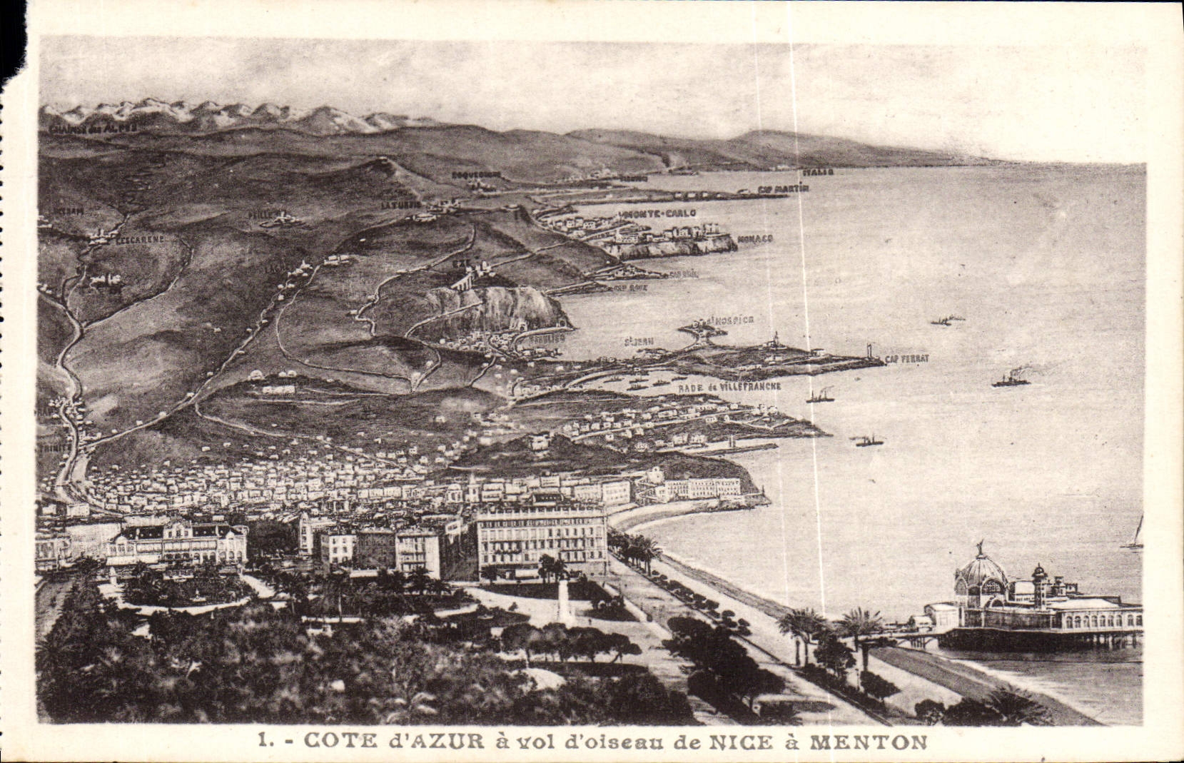 CPA Cote d'Azur a vol d'Oiseau de Nice a Menton