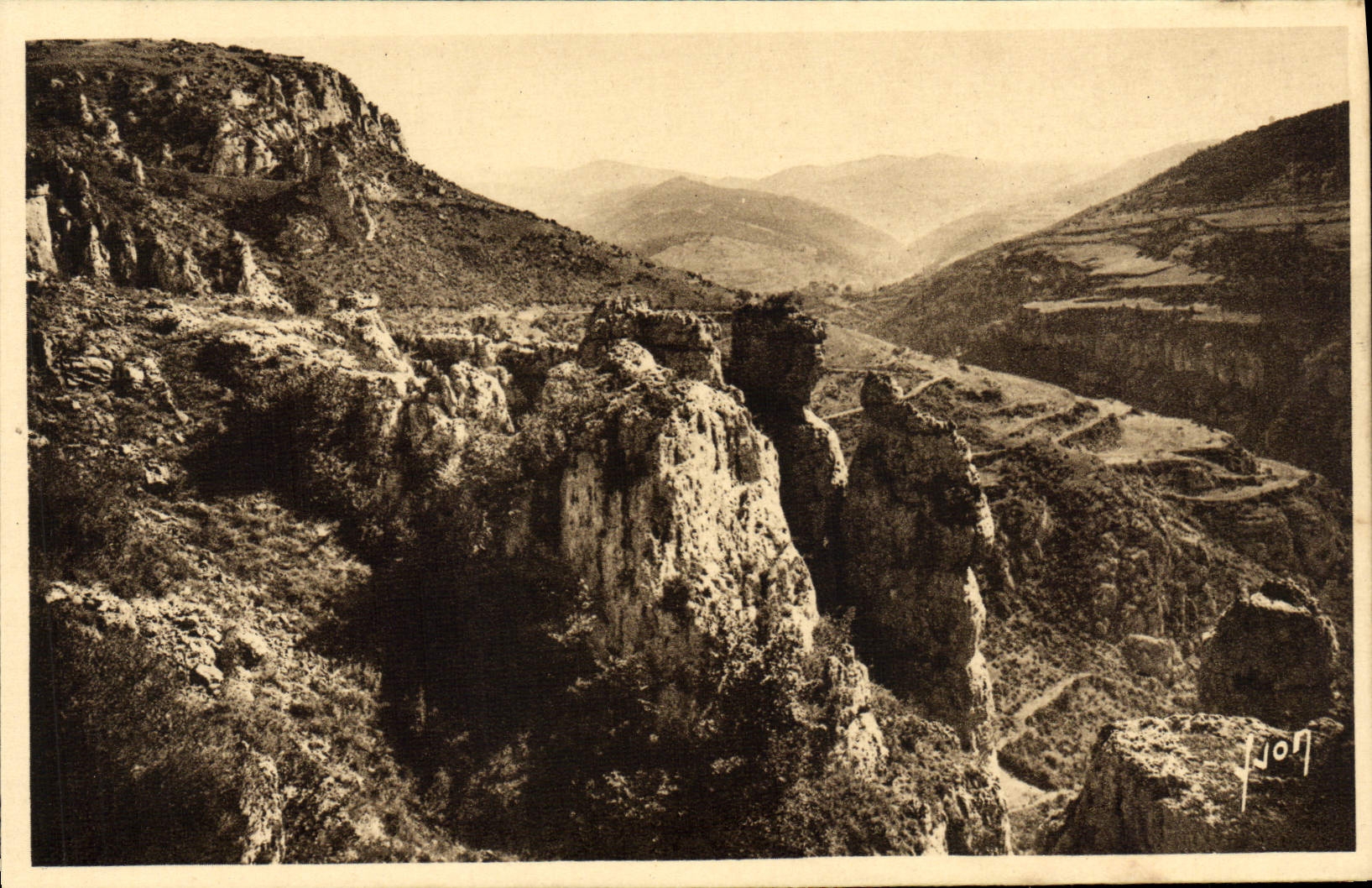 CPA Gorges du Tarn Le Canon de la Jonte et le Massif de l'Aigoual 