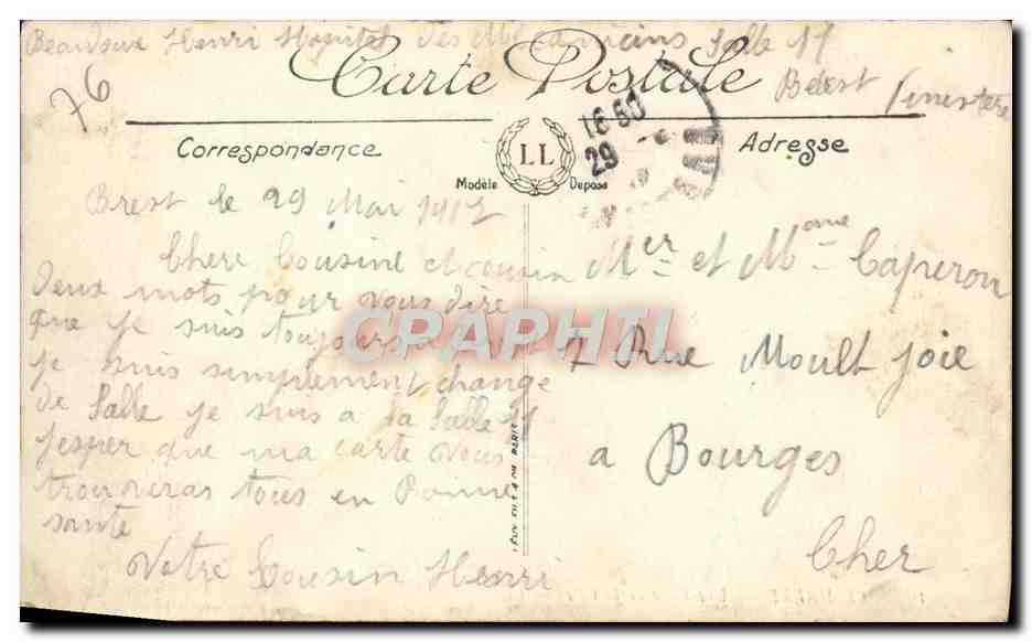 CPA Le Havre Une Villa De La Cote — Rückseite