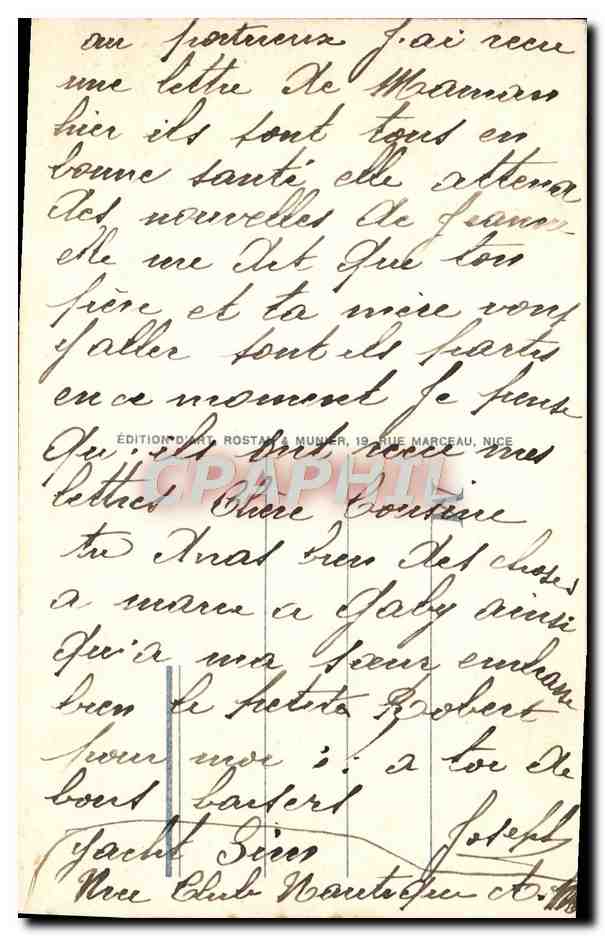 Villefranche-sur-Mer - La Rade et Saint Jean Cap-Ferrat - RM — Édition Diart & Muhier, Nice — Verso