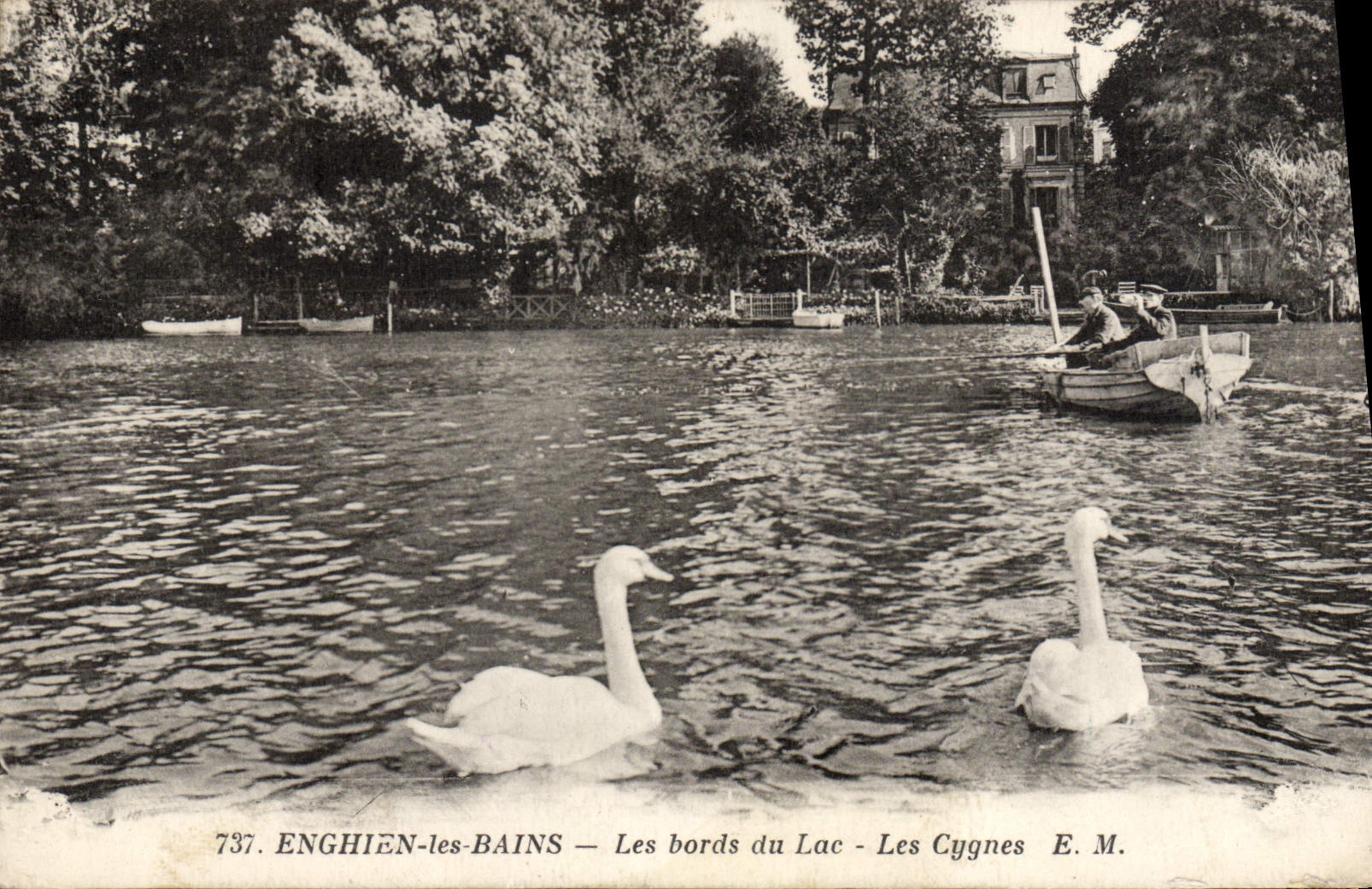 Enghien-les-Bains — Les bords du Lac — Les Cygnes — E. M.