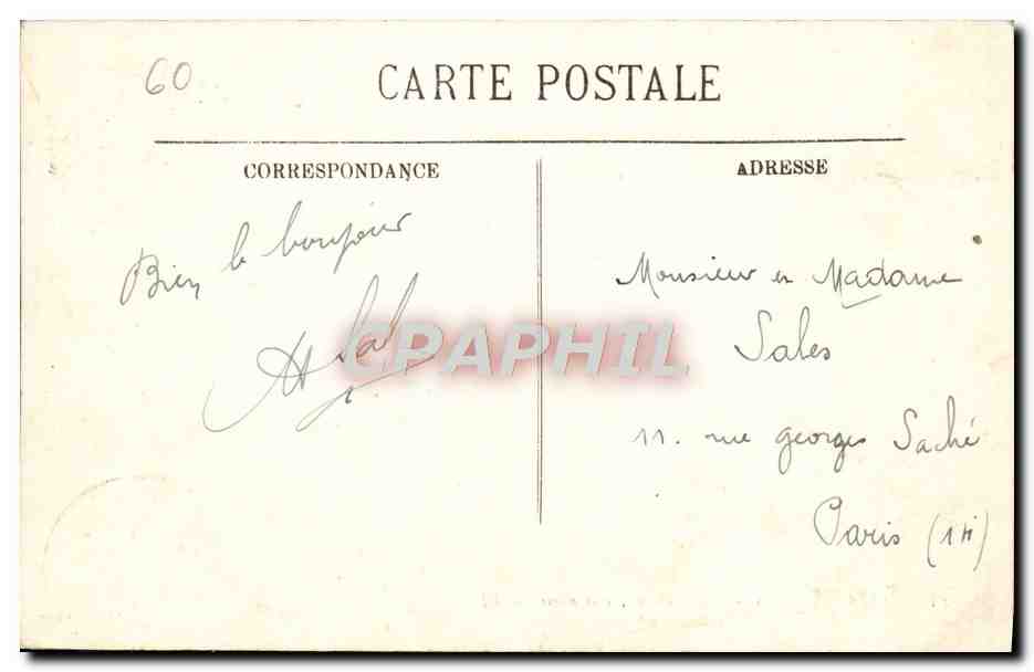 CPA Pierrefonds Le Chateau — Rückseite