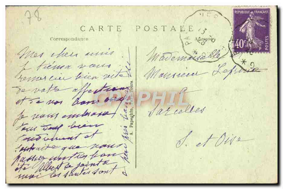 CPA Versailles Parc Du Petit Trianon Le Temple De I'Amour — Verso