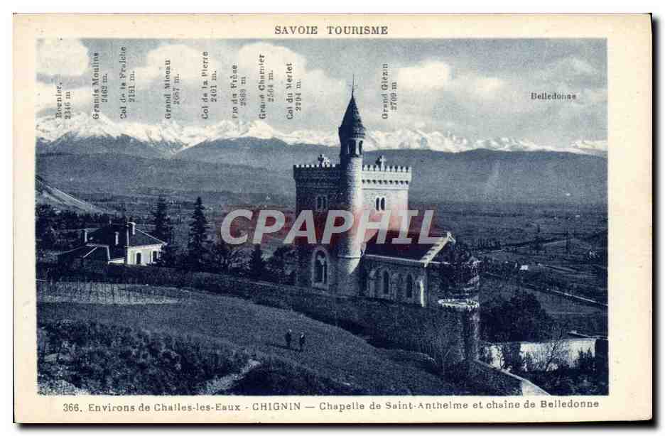 CPA Environs de Challes les eaux Chignin Chapelle De Saint Anthelme Et Chaine De chaine de Belledonne 