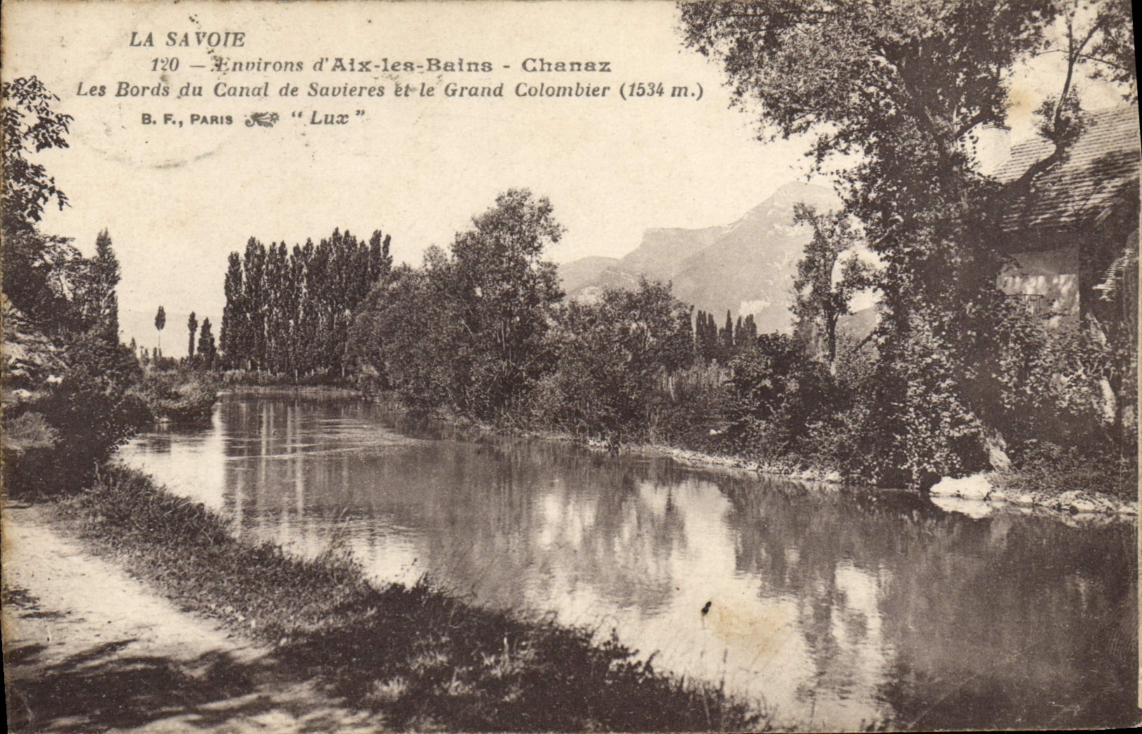 CPA Environs d'Aix les Bains Chanaz Les bords du canal de Savieres et le grand Colombier 