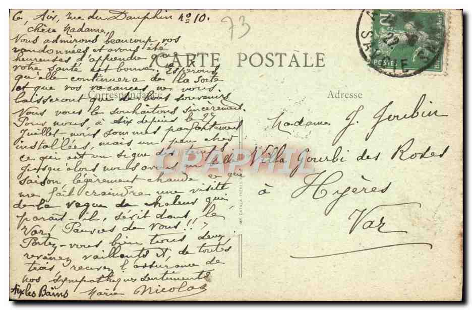 CPA Environs d'Aix les Bains Chanaz Les bords du canal de Savieres et le grand Colombier  — Rückseite