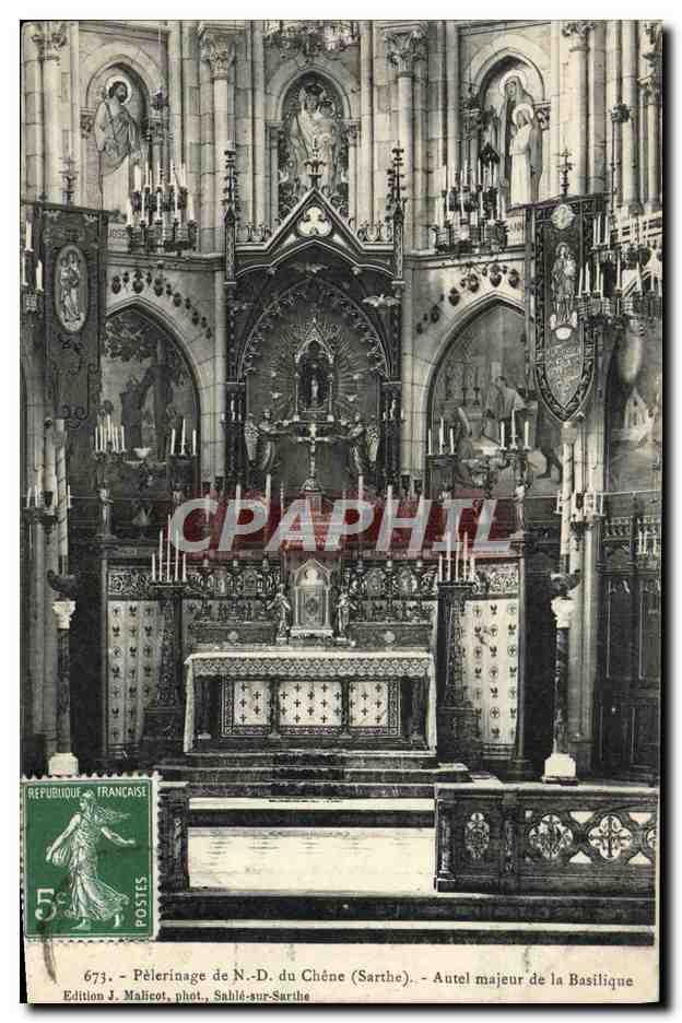 CPA Pelerinage De ND du Chene Autel majeur de la basilique 