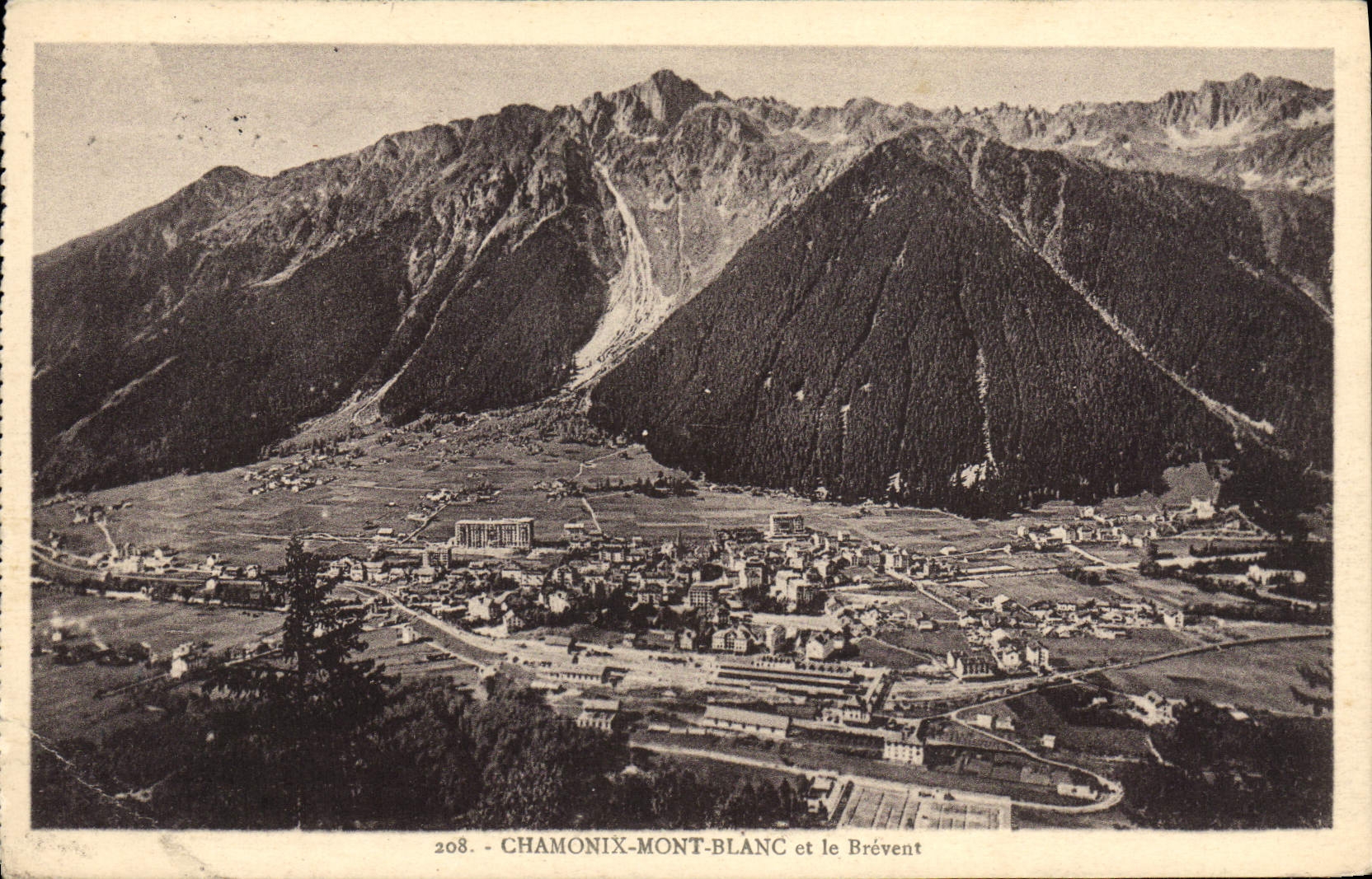 Vintage Postcard Chamonix Mont Blanc and the Brevent