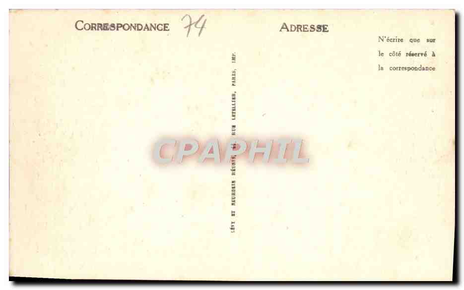 CPA Chamonix Mont Blanc — Verso