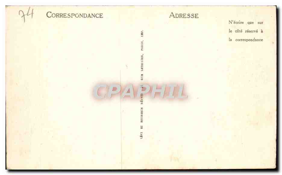 CPA Chamonix Mont Blanc  — Verso